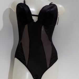 Inteco Intimates Push-Up One-Cup Bra Body Suit